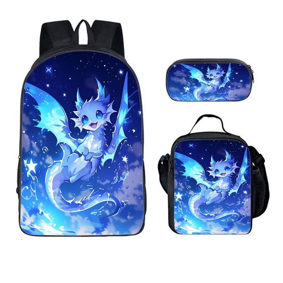 Digital Print Backpack for College Students With Spacious Main Compartment And Versatile 3 Piece