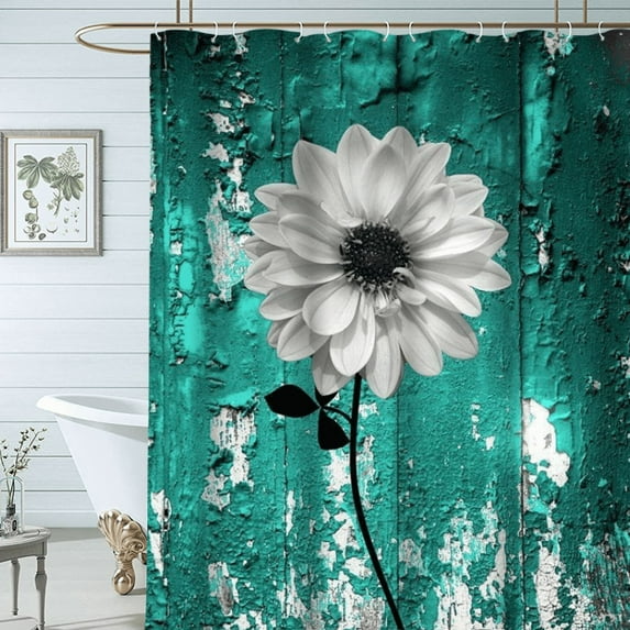 Digital Printed Shower Curtain Polyester Waterproof Bathroom Curtain Toilet Partition Shower Curtain 1.8M * 1.8M