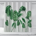 thumbnail image 1 of Digital Printed Shower Curtain Toilet Partition Curtain Waterproof Mildew-proof Thickened Bathroom Curtain Tropical Plant Series 1.5M * 1.8M, 1 of 1