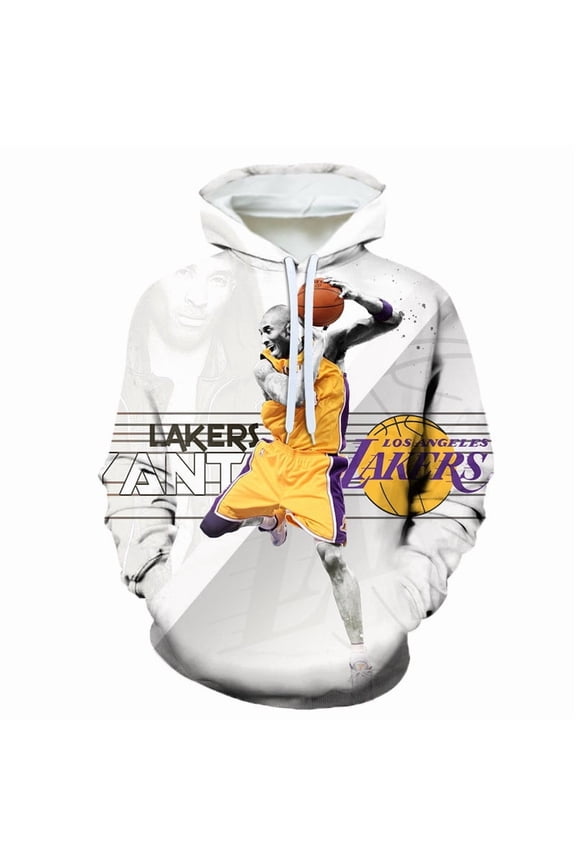 Digital Printing 3D Basketball Superstar Kobe Bryant Hooded Sweatshirt