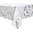 thumbnail image 1 of Digital Printing Floral Tablecloth 60x102 inch for Oblong Tables - Water Resistant Red Flowers Table Cloth - Botanical Table Cover for Kitchen Patio Parties Picnics Dining Occasion, 1 of 6