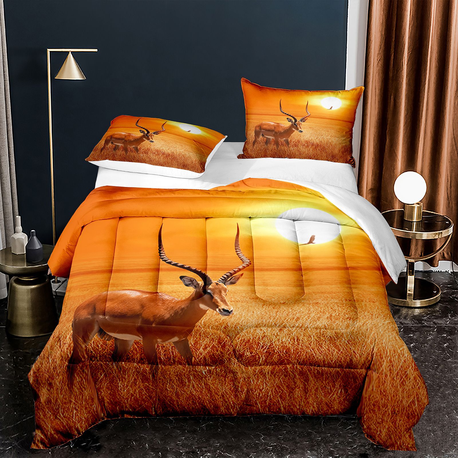 Digital Printing Quilt Deer Deer Sika Deer Quilt Bedding