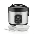 thumbnail image 1 of Digital Programmable Rice Cooker & Food Steamer, 8 Cups Cooked (4 Uncooked), With Steam & Rinse Basket, Stainless Steel, 1 of 4