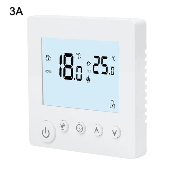 Digital Programmable Thermostat For Water Floor Heating And Gas Boilers LCD Controller With Weekly Schedule Lock Memory Function 3A 16A Adjustable Temperature 5-60°C Installation(3A)