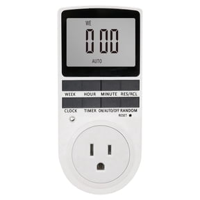 Digital Programmable Timer Switch, Plug in LCD Timing Socket, Weekly Hourly Settings for Home Appliances and Industrial Equipment, 1-Pack