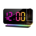 thumbnail image 1 of Digital Projection Alarm Clock for Bedroom, 4-Level Dimmer, Dual Alarms, USB Charger Ports, Temperature & Humidity Display, Battery Backup, Snooze Function, 12/24H, 1 of 4