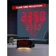 thumbnail image 1 of Digital Projection Alarm Clock with Large Display, Dual Alarms, Night Light, USB Charger - 180° Swivel Design, 1 of 8