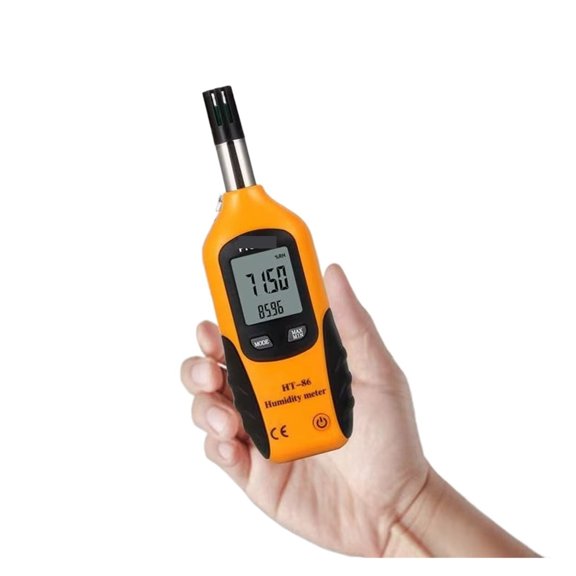 Digital Psychrometer - Handheld Temperature And Humidity Meter Gauge With Dew Point And Wet Bulb Temperature