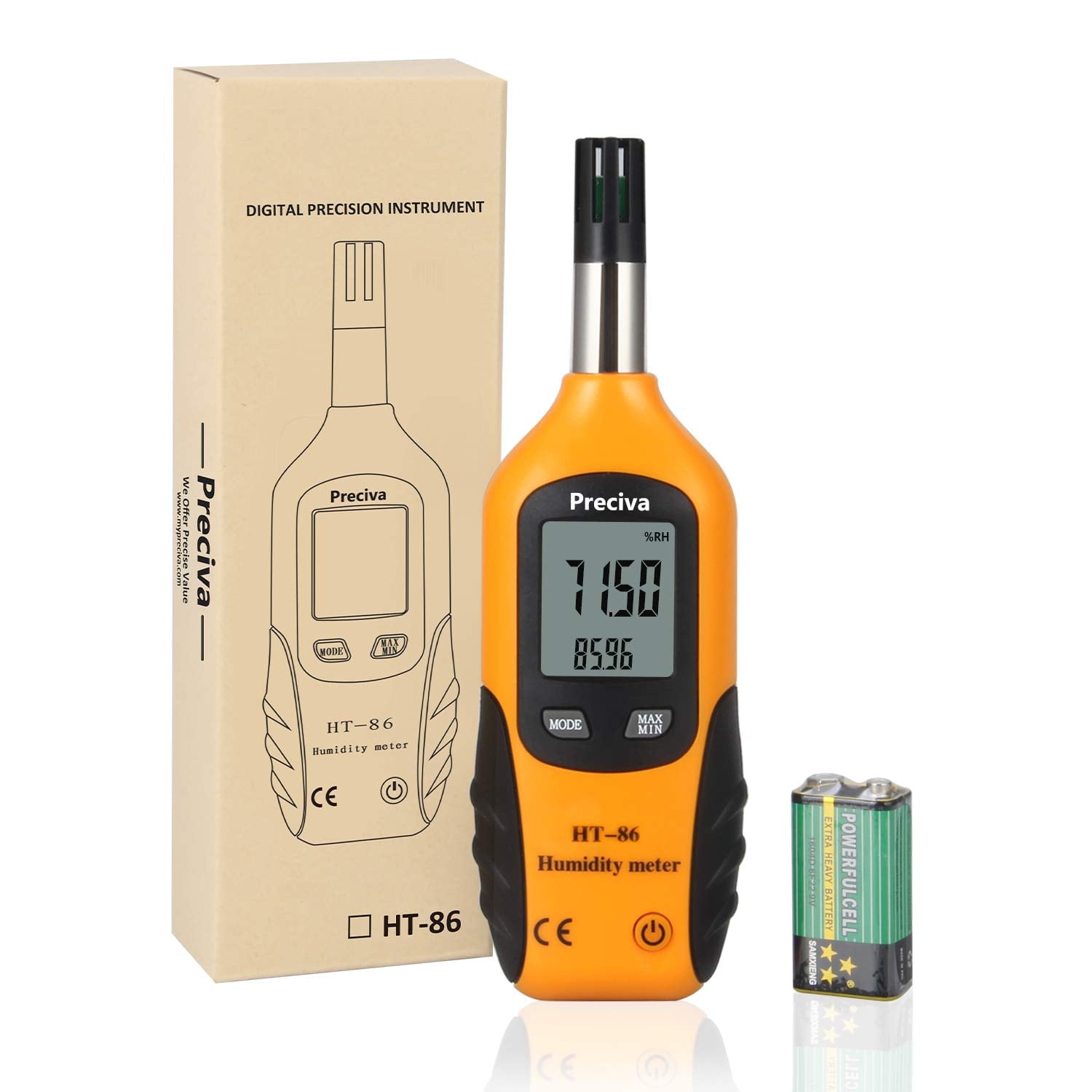 Digital Psychrometer Thermo-Hygrometer with LCD Mini Temperature and Humidity Meter