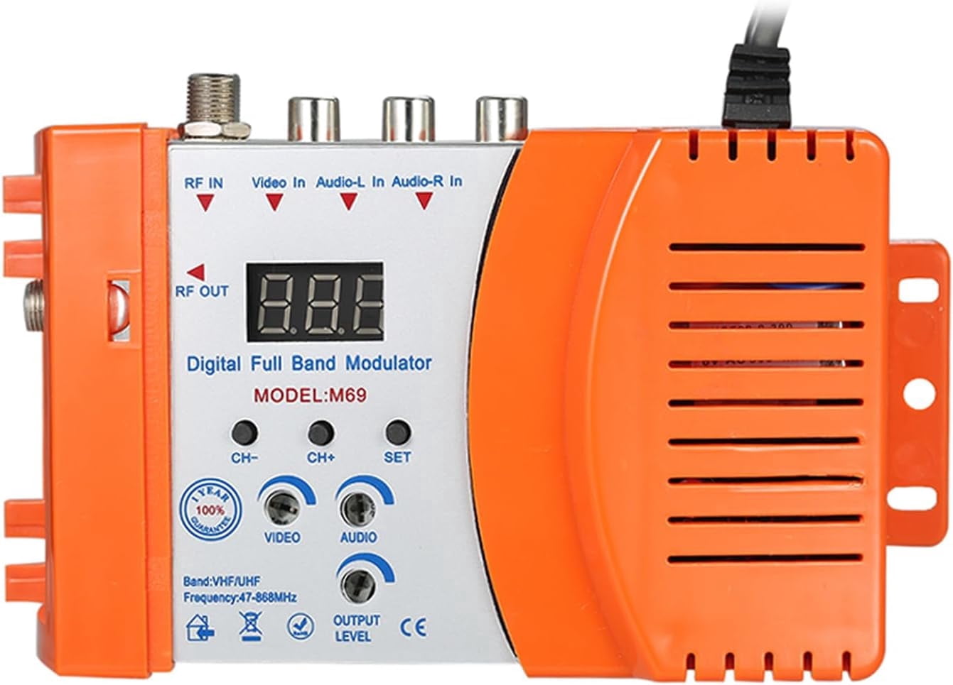 Digital RF Modulator Audio Video AV inputs into RF & TV Output AV RF AV ...