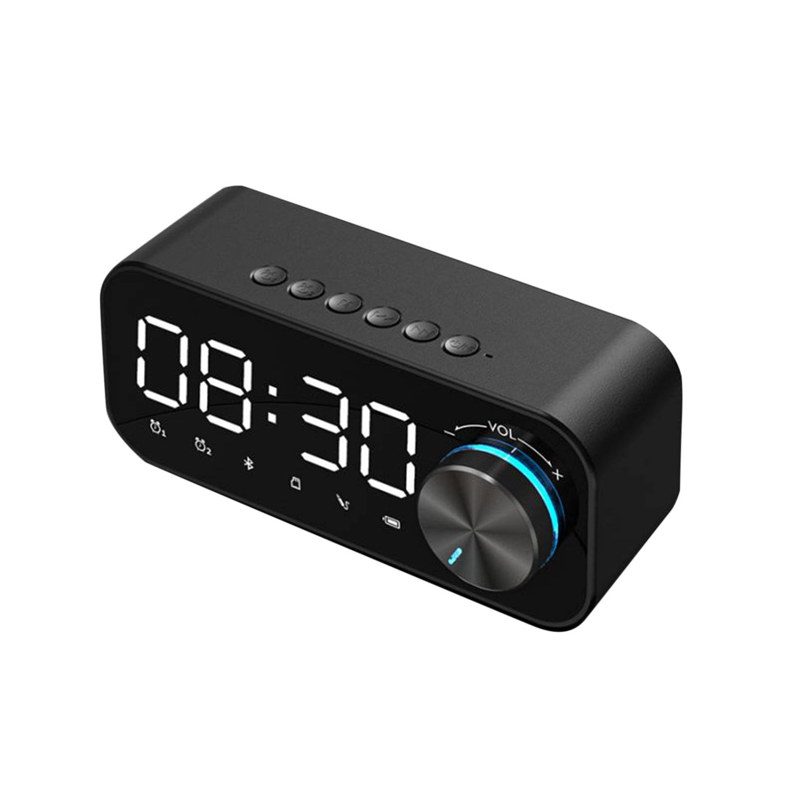 Digital Radio Alarm Clock Bluetooth Speaker Clock with Time and Alarm