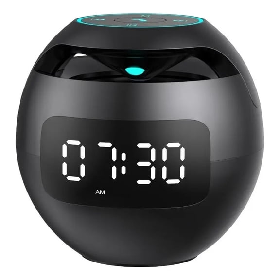 * Digital Radio Alarm Clock Bluetooth Speaker With Lights