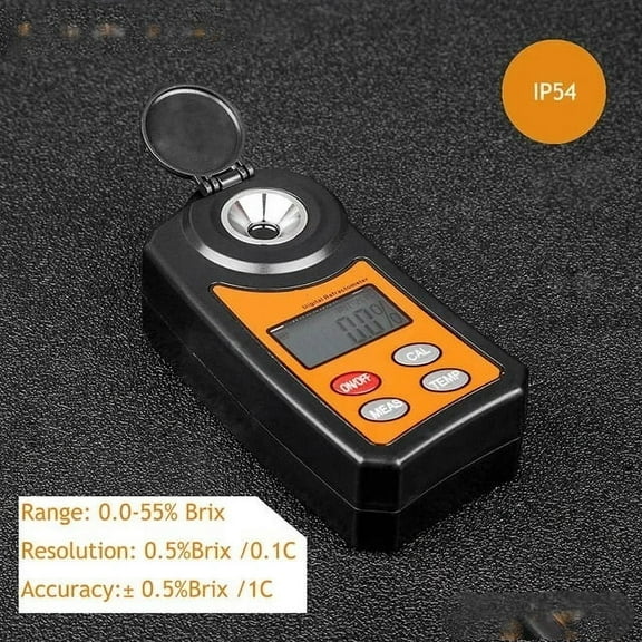 Digital Refractometer Range 0.0-55% Tester Hydrometer Honey Grape Wine Fruit Beer Medicine Sugar Concentration ,Easy to Use