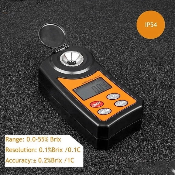 Digital Refractometer Range 0.0-55% Tester Hydrometer Honey Grape Wine Fruit Beer Medicine Sugar Concentration ,Operation is Simple