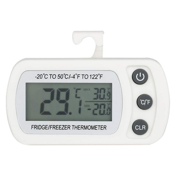 Digital Refrigerator Thermometer, Wireless Fridge zer Temperature Monitor, LCD Display, Accurate Range, Waterproof, Adjustable Bracket, C/F Converter