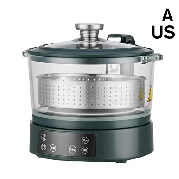 Digital Rice Cooker 3L, Professional 8-Cup Smart Multicooker and Flavor-Lock Food Steamer for Low-Carb Rice and Grains, Glass Inner Pot, Glass, 4 Cup Uncooked Rice