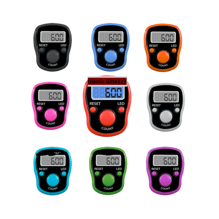 Digital Ring Counter [24 Pack] tally counter Multi-use Muslim Finger Counter Tasbih LCD Digital Display with LED Light For Pray Islamic Gifts 123
