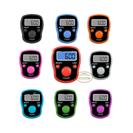 Electronic Finger Counter[6 Pack],5 Digit LCD Electronic Digital Display Finger Hand Tally Counter Counting for Golf,Goods Counting,Lap & Knitting with LED Light For Pray,Ramadan Gift Eid Gift Islam