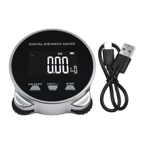Digital Roller Distance Meter 200m, High-Precision Electronic Tape Measure with LCD Backlit Display, USB-C Rechargeable, 5 Units mm/cm/m/in/ft, Metal Body for Straight and Curve Measurement