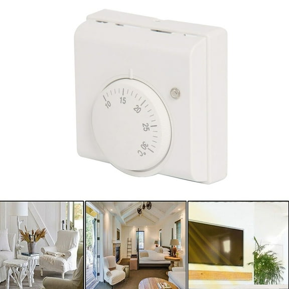 Digital Room Thermostat Temperature Controller Wall Mounted Non-Programmable With On Off Switch For Floor Heating System 10-30C