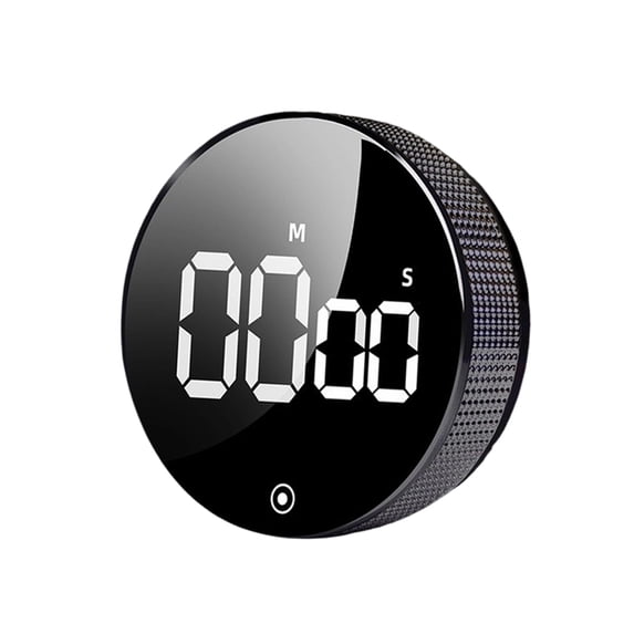 Digital Rotating Kitchen Timer with Strong Magnetic Back Electronic Countdown Clock for Cooking Baking Study 2.95in Lightweight Plastic Alarm Tool