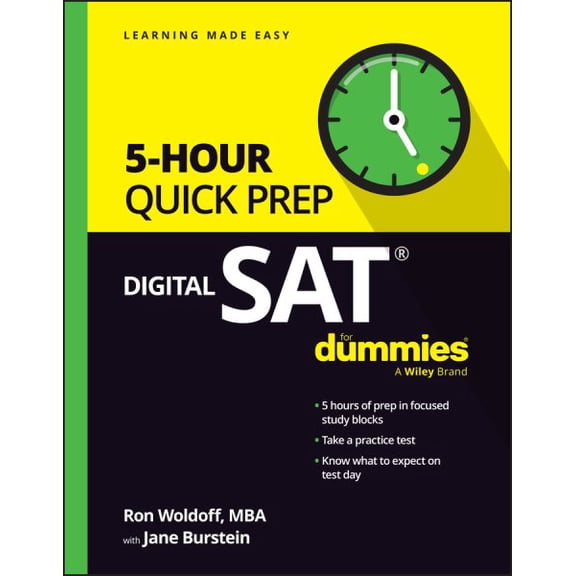 Pre-Owned Digital SAT 5-Hour Quick Prep for Dummies, (Paperback)