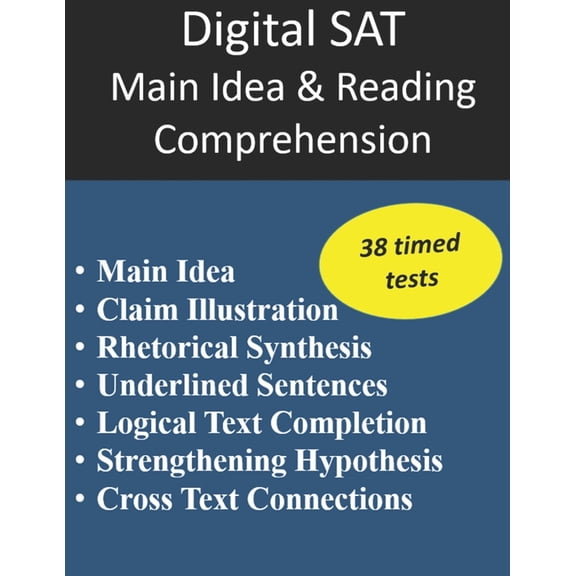 Digital SAT Main Idea and Reading Comprehension, (Paperback)
