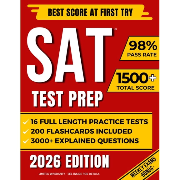 Pre-Owned Digital SAT Test Prep: The Most Complete Study Guide to Ace the SAT Exam and Achieve Your Best Score by Mastering Adaptive Questions | Includes 5 Full-Length Practice Tests and EXTRA Weekly Exams