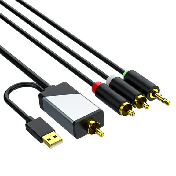 Digital SPDIF Coax to Analog and 3.5mm Cable for HDTV Connection Clear