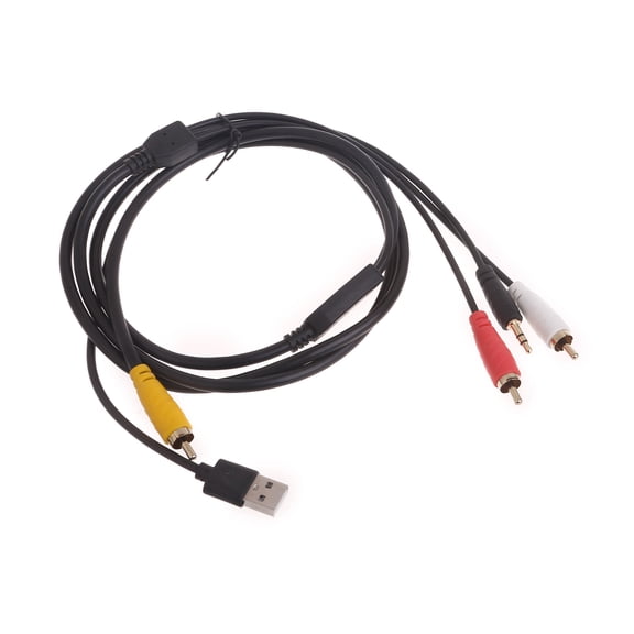 Digital SPDIF Coaxial to Analog & 3.5mm Sound Conversion Cable with USB Power Supply Cable for HDTV Amplifier