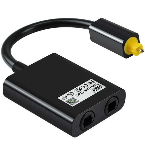 Digital SPDIF Optical Audio Splitter 2 Way Toslink Splitter 1 input 2 Output SPDIF Optical Cable Splitter Hub Fiber Optic Splitter 1x2