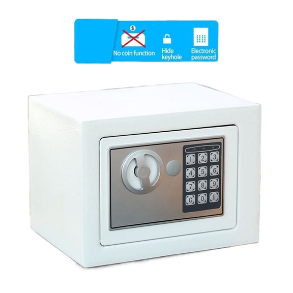 Digital Safe Box Mini Steel Safes Money Bank Small Household Password Key Safety Security Box Keep Cash Jewelry Document ,Easy to Use
