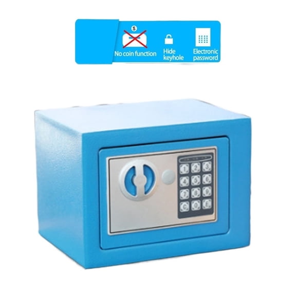 Digital Safe Box Mini Steel Safes Money Bank Small Household Password Key Safety Security Box Keep Cash Jewelry Document ,Easy to Use
