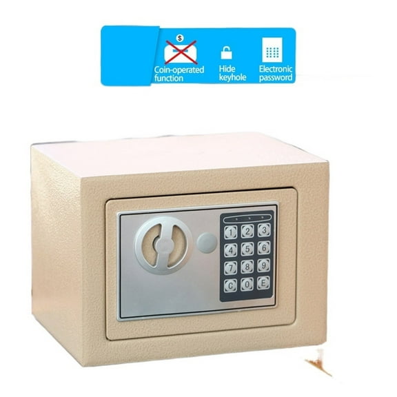 Digital Safe Box Mini Steel Safes Money Bank Small Household Password Key Safety Security Box Keep Cash Jewelry Document