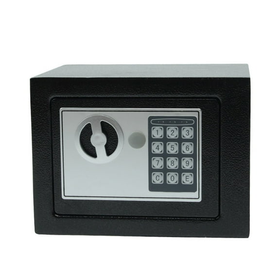 Digital Safe Box With Key Small Household Mini Steel Safes Money Bank Safety Security Box Keep Cash Jewelry Or Document Securely ,Easy to Use
