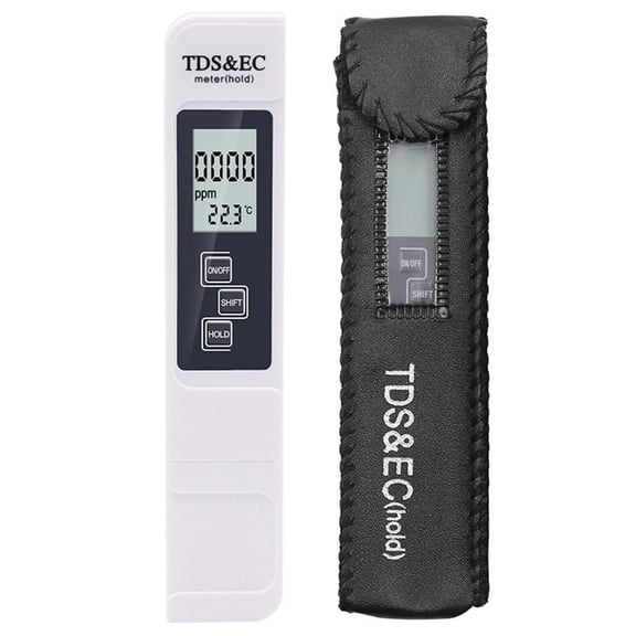 Digital Salinity Tester 0-9999ppm Waterproof Salt Water Meter with ATC and Temperature Function-white