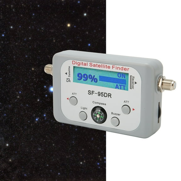 Digital Satellite Finder, Signal Strength Meter With Buzzer For Easy Outdoor Alignment