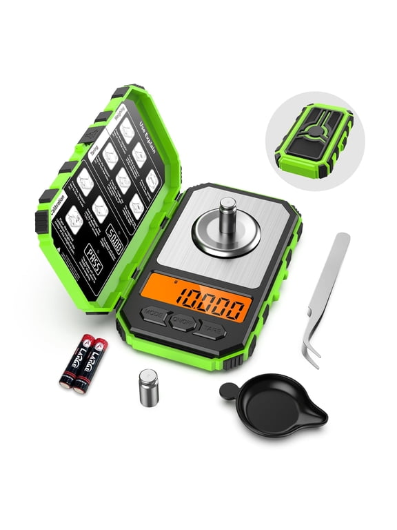 Digital Scale, 20g-0.001g Electronic Precision Scale Digital Scale for Kitchen Home Jewelry, Green