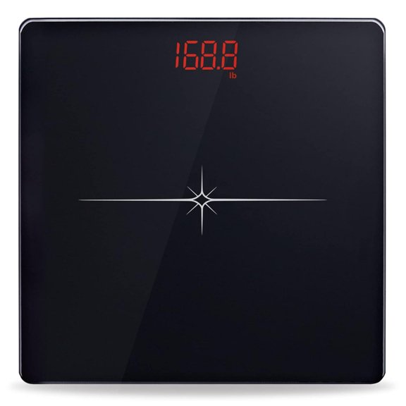 Digital Scale for Body Weight, Precision Bathroom Weighing Scale Step-On Technology High Capacity, LED Display with High Precision Measurements, Black
