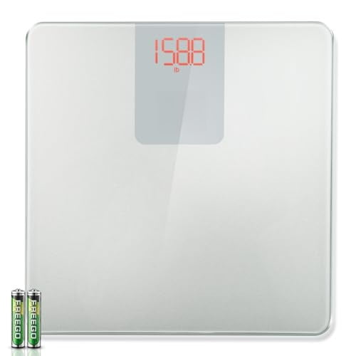 Digital Scale Body Weight, Smart Bluetooth Bathroom Scales for Weight and BMI Accurate Body Weighing with App for People - 400lb Electronic Scale Silver Grey