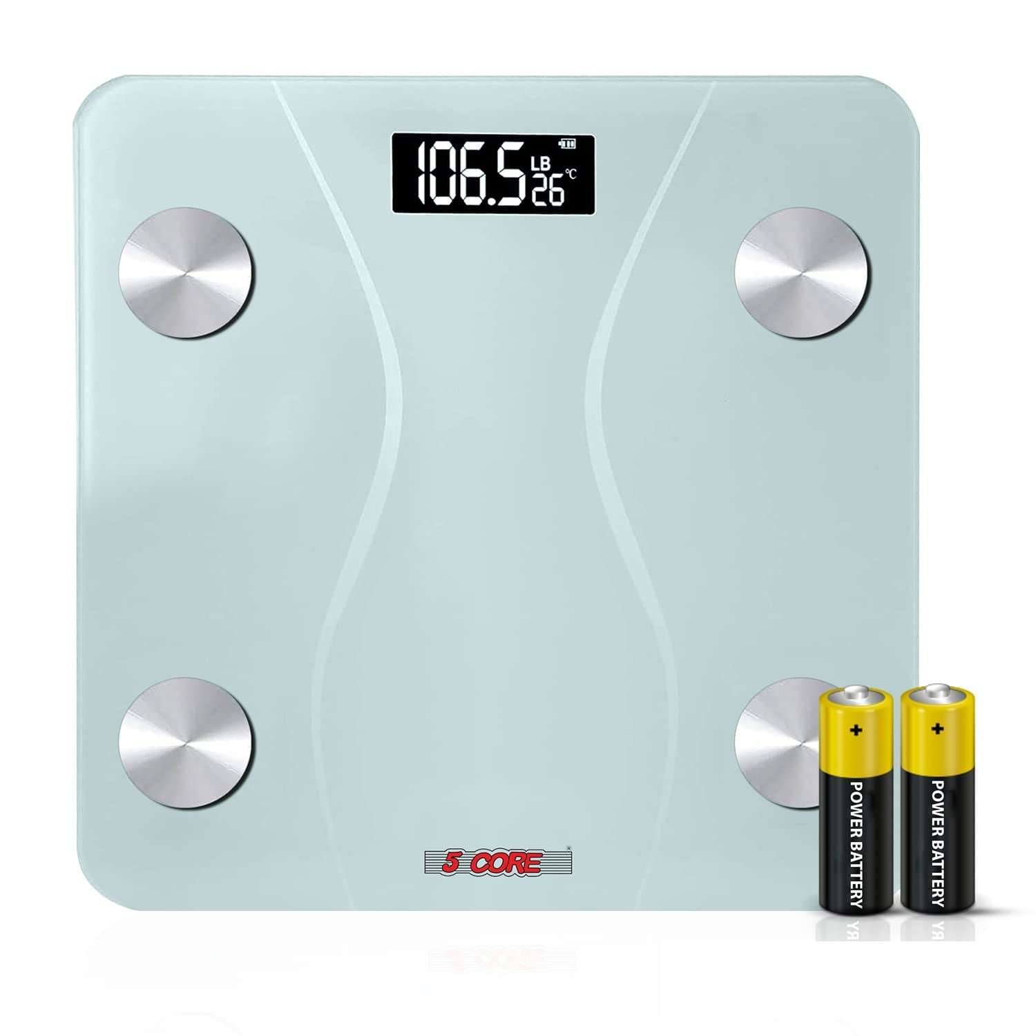 5Core Digital Body Weight Scale, Bathroom Scale with Backlit LCD
