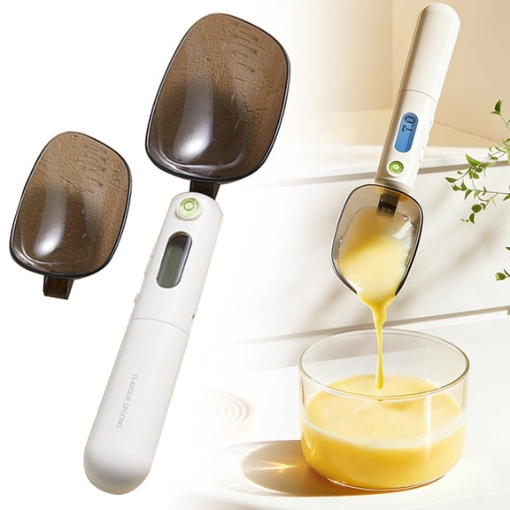 Digital Scale Spoon, Accurate Gram Measuring Spoon, Multifunctional Kitchen Food Scale, Precision Weighing Spoon for Powder & Cereal, Portable Travel Spoon Scalewith LCD Display Weighable Units