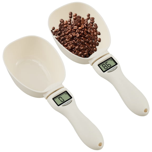 Digital Scale Spoon Weighing Spoon in Plastic Weighing Spoon with LED Display Feeding Spoon with Removable Handle Precise Weighing Spoon Suitable for Pets