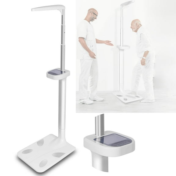 Digital Scale, Ultrasonic Height and Weight Scale, Measuring Device, Smart Composition Analyzer, 12.2lbs, Wall Mounted, 33.4-81.4(H)x13.3(D)x17.6(W)Inch for Family Use