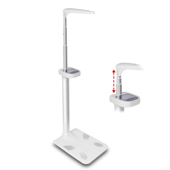 Digital Scale, Ultrasonic Height and Weight Scale, Measuring Device, Smart Composition Analyzer, White, Wall Mounted, Multifunctional Measurement Tool for Workplace