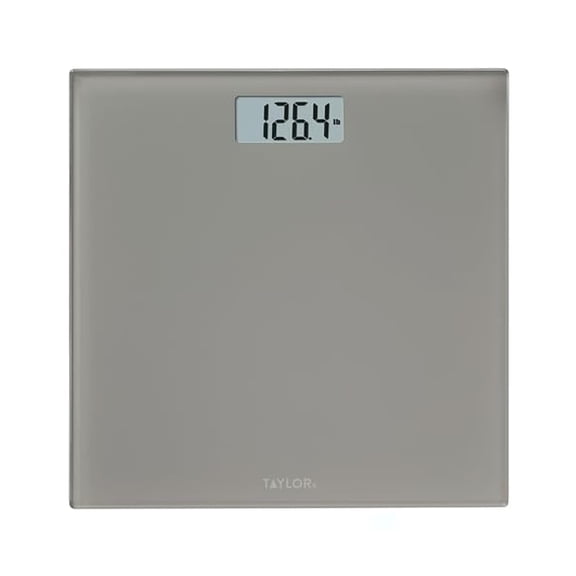 Digital Scales for Body Weight, 350 LB Capacity Bathroom Scale, 11.0 x Inch Durable Glass Platform, Battery Powered, Easy to Read, Gray