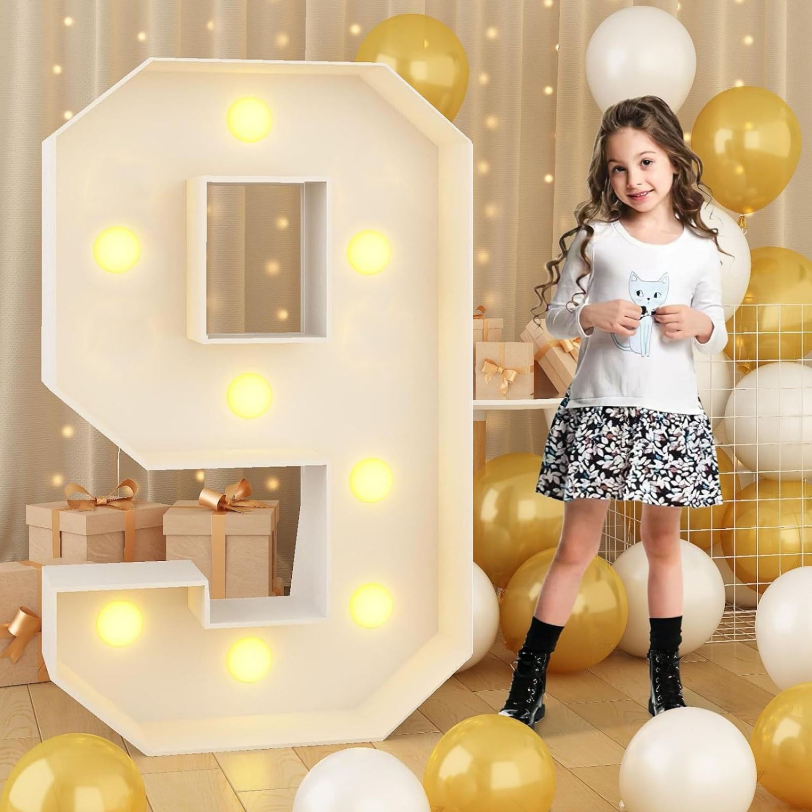 Digital Scene Decoration, Luminous Letter Frame, LED Backlit, Birthday ...