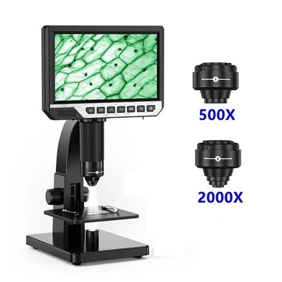Digital Scope 2000X 7" IPS 12MP 1080P Lab Biological Scope Camera Dual Lens ,High Clarity