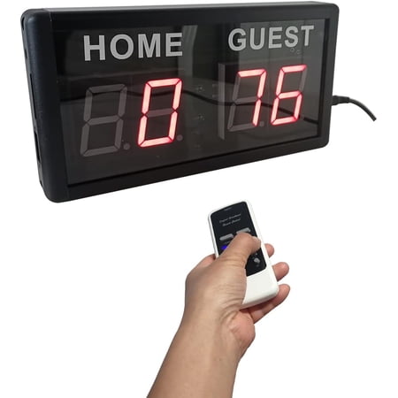 Digital Scoreboard, Electronic Scrore Keeper for Ping Pong, Cornhole, Shuffleboard, Volleyball and More, Change Scores with Remote Control, Indoor Only, Transparent Screen price history and forecast - Ledgital