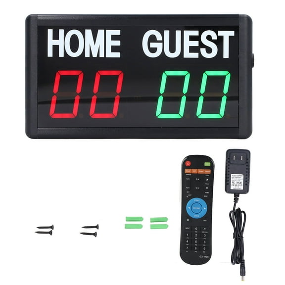 Digital Scoreboard Portable Electronic Scoreboard with Remote, Game Score LED Rechargeable Battery and Remote Control Tabletop Scoreboard for Indoor Games and Sports